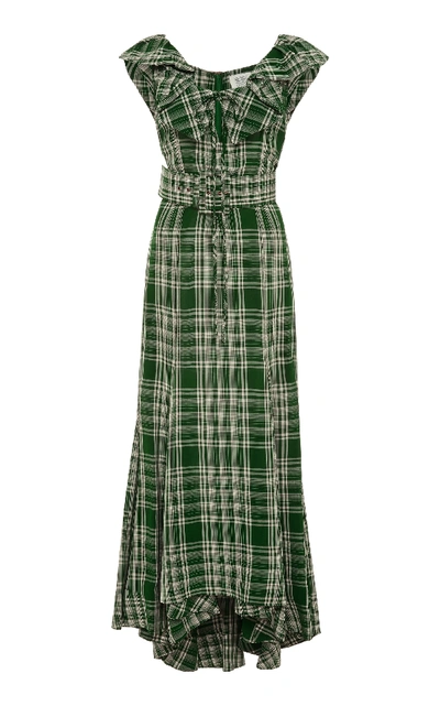 Shop Rosie Assoulin Sleeveless Plaid Dress