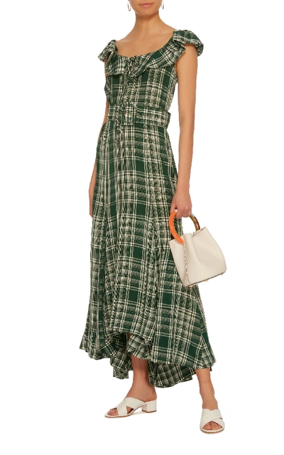 Shop Rosie Assoulin Sleeveless Plaid Dress