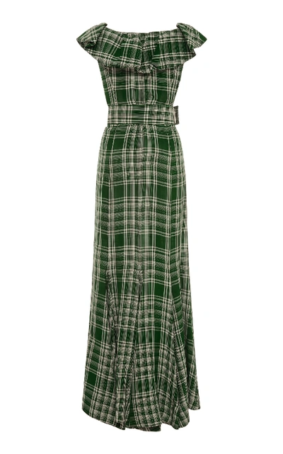 Shop Rosie Assoulin Sleeveless Plaid Dress