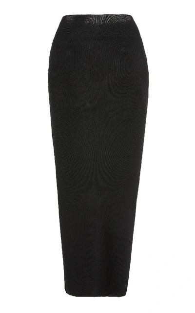 Shop Rick Owens Pencil Jersey Skirt In Black