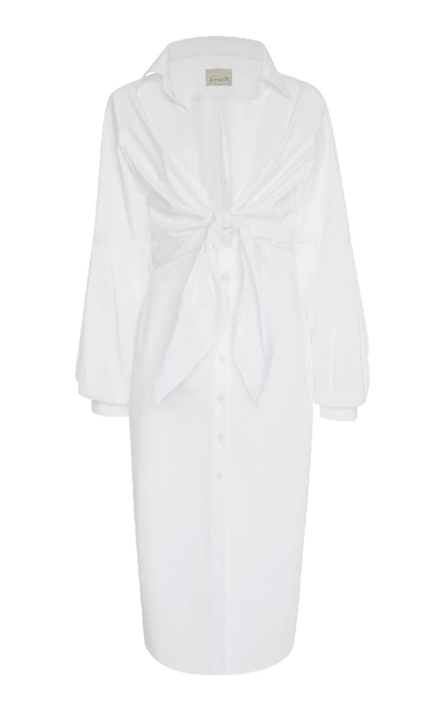 Shop Johanna Ortiz Coyotero Cotton Poplin Dress In White
