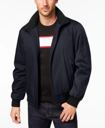 Shop Calvin Klein Men's Ripstop Bomber Jacket In Rich Indigo