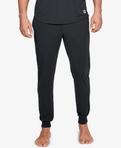 Shop Under Armour Men's Recovery Pajama Jogger Pants In Black