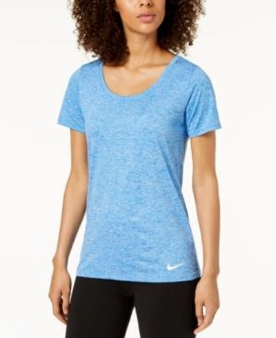 Shop Nike Dry Legend Scoop Neck Training Top In Signal Blue