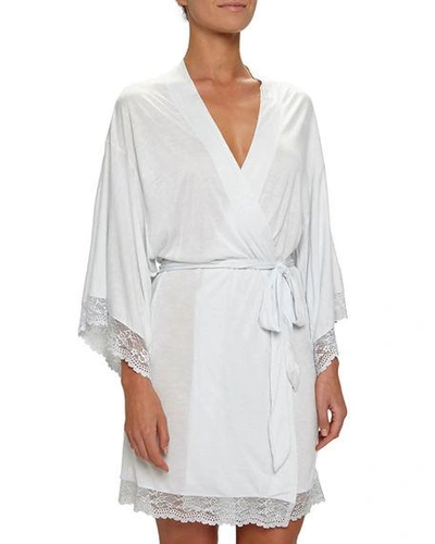 Shop Eberjey Colette Kimono Robe In Light Blue