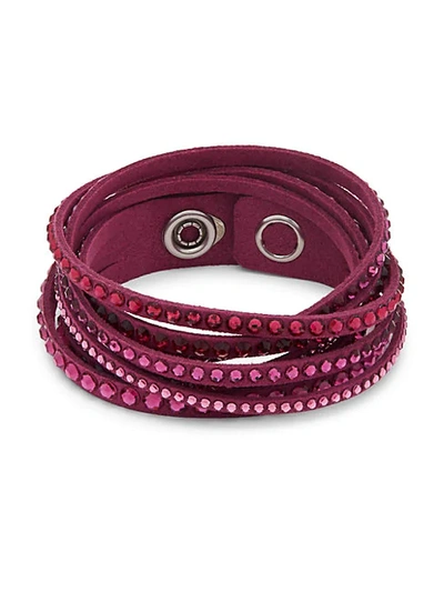 Shop Swarovski Crystal Stud Bracelet In Pink