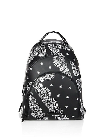 Shop Kendall + Kylie Sloane Bandana Luxe Leather Backpack In Black