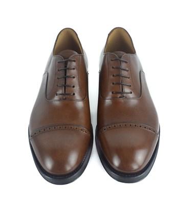 Sutor Mantellassi Mens Brown Leather Captoe Handmade Oxfords Dress Shoes | ModeSens