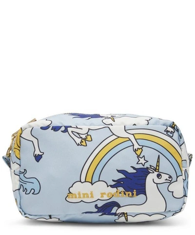 Shop Mini Rodini Unicorn Pencil Case In Blue