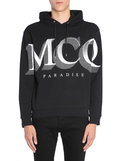 Shop Mcq By Alexander Mcqueen Hooded Sweatshirt In Nero