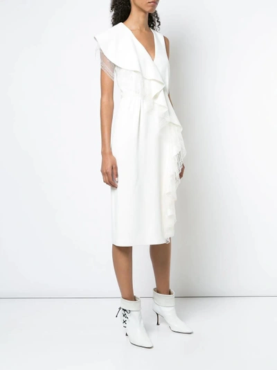 Shop Adam Lippes Ruffled Midi Wrap Dress