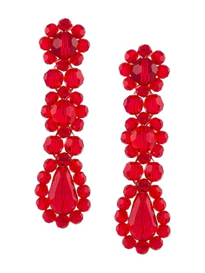 Shop Simone Rocha Ohrringe Mit Perlen In Red
