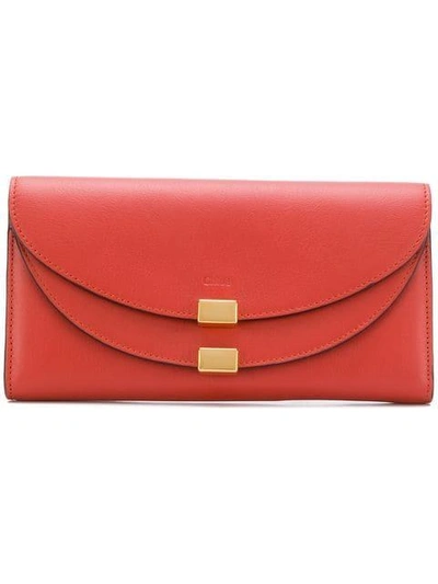 Shop Chloé Georgia Long Wallet - Red