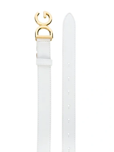 Shop Dolce & Gabbana Dg Belt In White