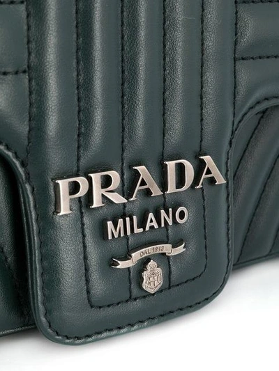 Shop Prada Diagramme Shoulder Bag - Green