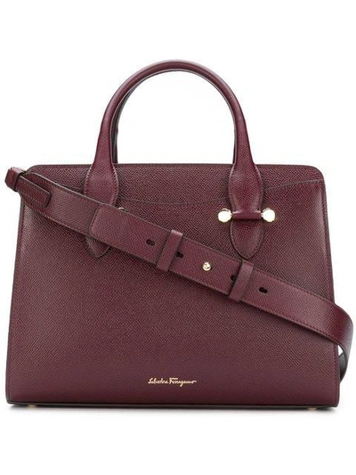 Shop Ferragamo Salvatore  Small Tote Bag - Red