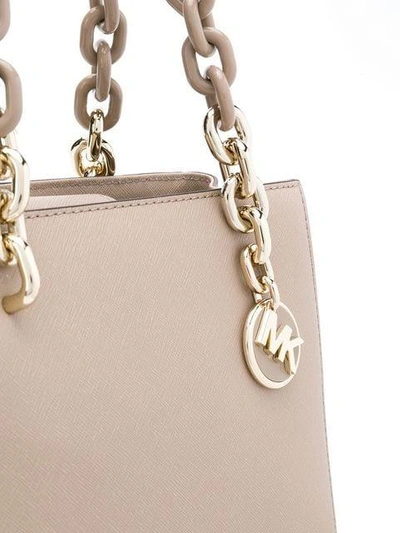 Shop Michael Michael Kors Chunky Chain Strap Bag - Neutrals