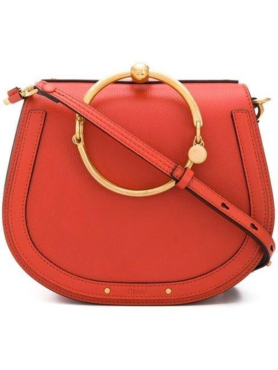 Shop Chloé Nile Bracelet Bag In Red