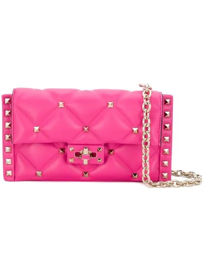 Shop Valentino Garavani Candystud Crossbody Bag - Pink