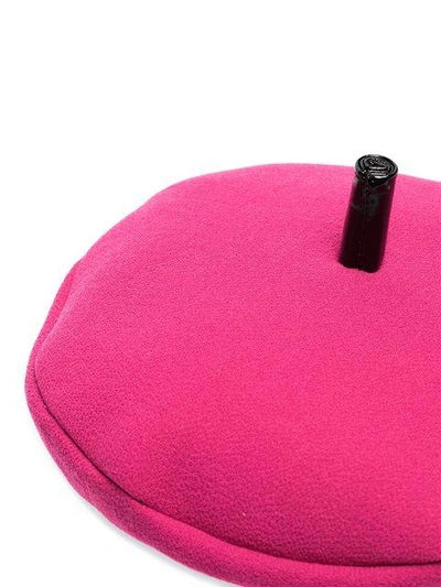 Shop Moschino Pink Wool-blend Beret