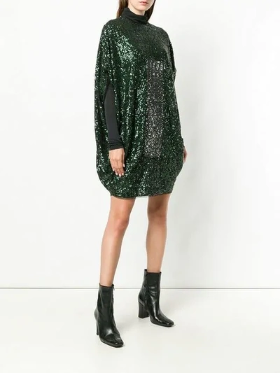 Shop Gianluca Capannolo Sequined Dress In 060.006 Green Fume`