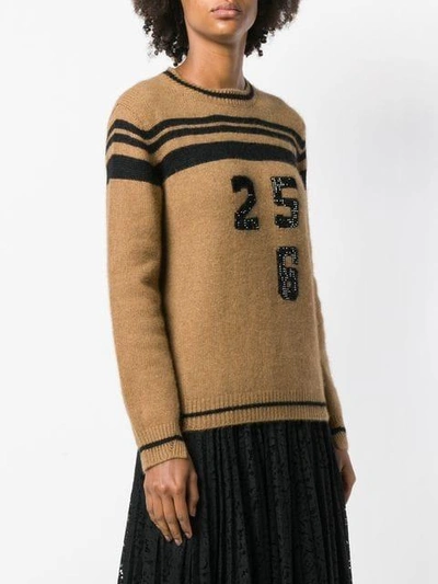 sequin number jumper