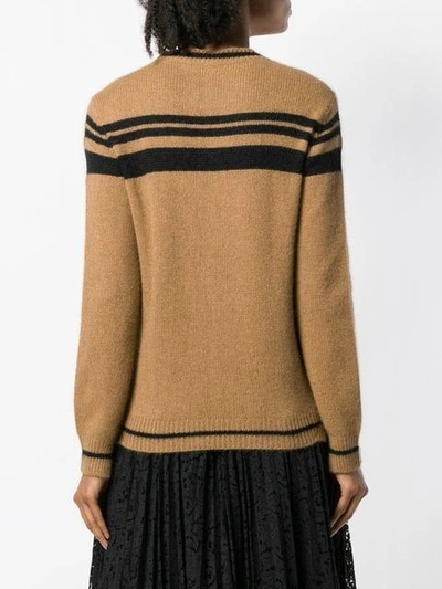 Shop Ermanno Scervino Sequin Number Jumper In Brown