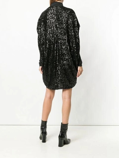 Shop Gianluca Capannolo Sequined Dress In Black