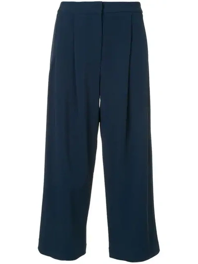 Shop Adam Lippes Tapered Culottes In Navy