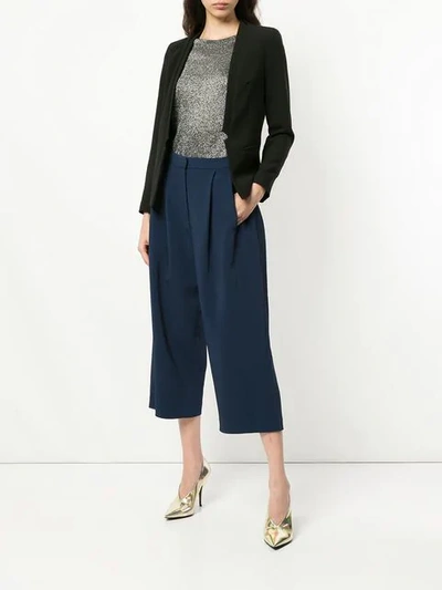 Shop Adam Lippes Tapered Culottes In Navy