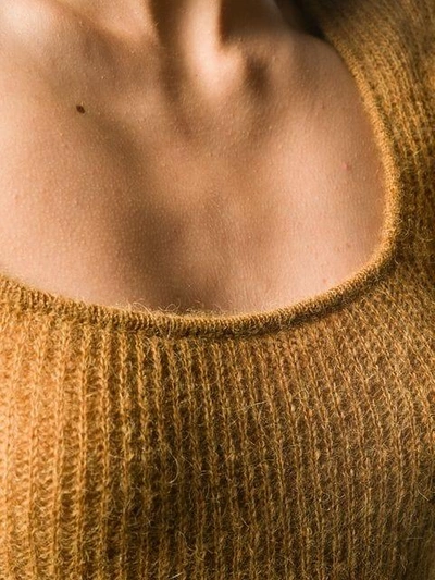 Shop Jacquemus Ribbed Knit Fitted Sweater