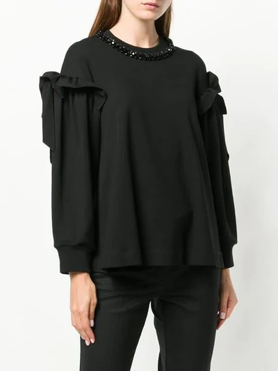 Shop Simone Rocha Round Neck Sweatshirt - Black