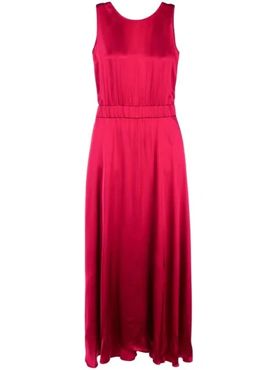 Shop Forte Forte Sleeveless Flared Dress In Pink