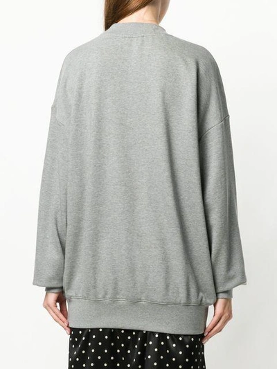 Shop Krizia Round Neck Sweatshirt In Grey