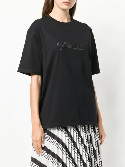 Shop Krizia Round Neck T In Black