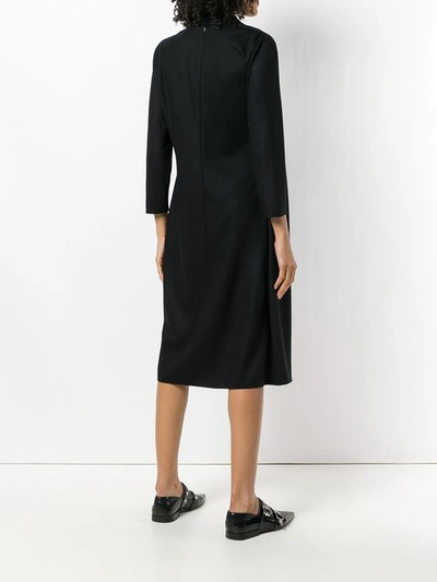 Shop Lanvin Asymmetric Shift Dress - Black