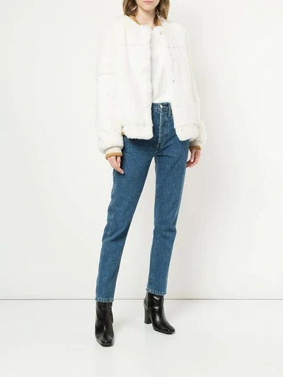 Shop Yves Salomon Meteo Meteo Jacket - White