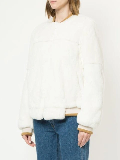 Shop Yves Salomon Meteo Meteo Jacket - White