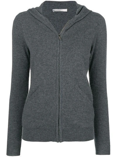 Shop Gentry Portofino Zipped Hooded Jacket In Grey