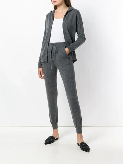 Shop Gentry Portofino Zipped Hooded Jacket In Grey