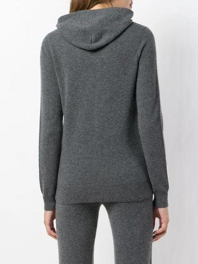 Shop Gentry Portofino Zipped Hooded Jacket In Grey