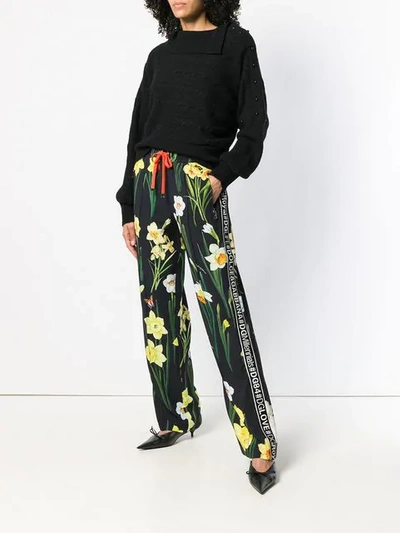 floral-print jogger trousers