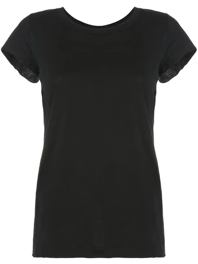Shop Nili Lotan Raw Hem T-shirt - Black
