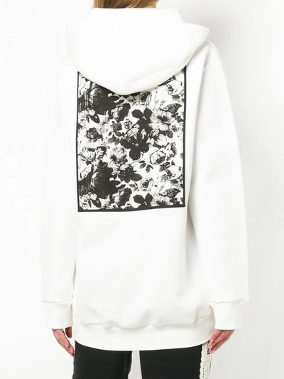 Shop Miu Miu Back Floral Motif Hoodie