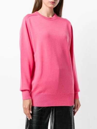 Shop Victoria Beckham Fine Knit Sweater In Pink