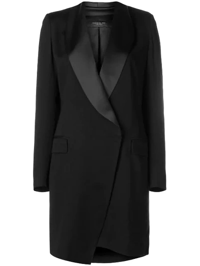 Shop Federica Tosi Tuxedo Coat In Black