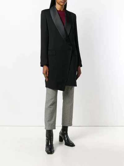 Shop Federica Tosi Tuxedo Coat In Black