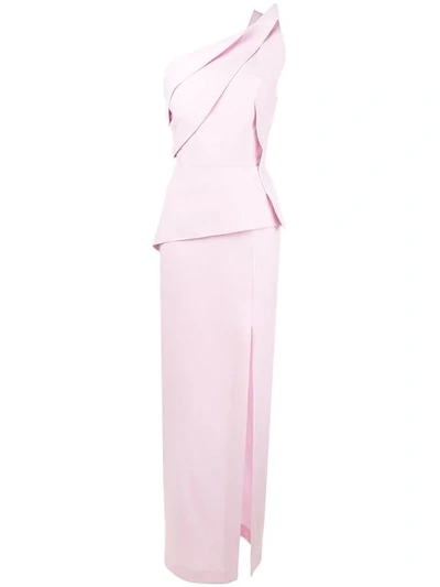 Shop Roland Mouret Side Slit Dress - Pink