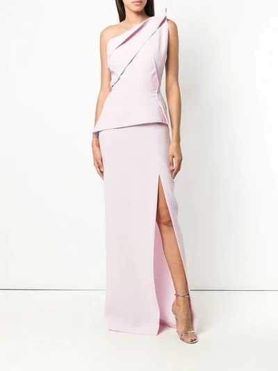 Shop Roland Mouret Side Slit Dress - Pink