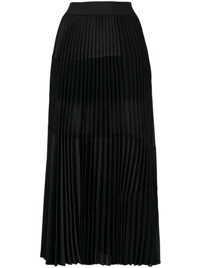 Shop Nude Pleated Midi Skirt - Black